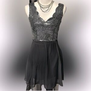 Nwnt black sequined dress